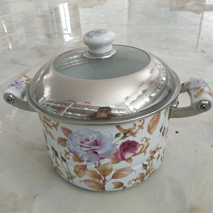 5pcs Enamel Casserole Turkey Pot cookware