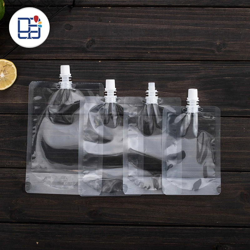 
Wholesale Clear Liquid Jelly Water Packaging Juice Drink Stand Up Spout Pouch Bag 