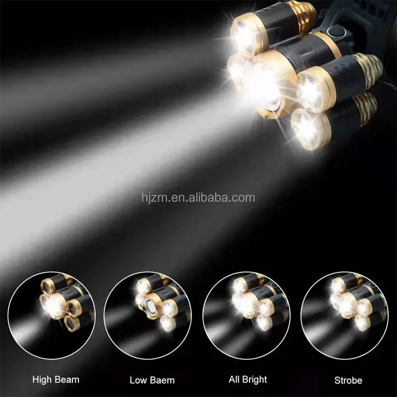 Led Head Torch Rechargeable Waterproof Hunting Powerful Headlight Super Bright Front Light 18650