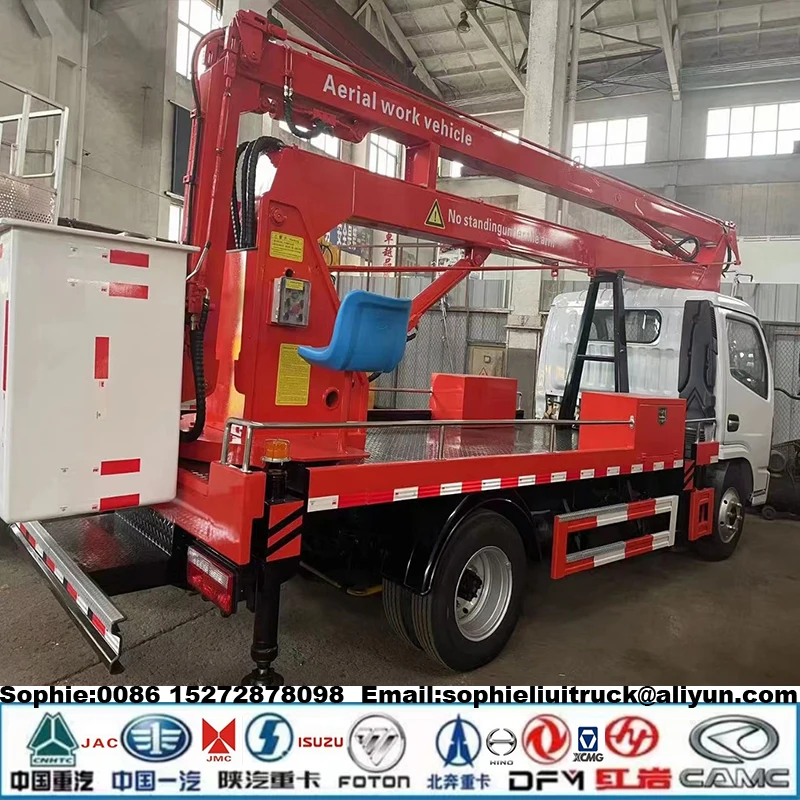 Promotion HOWO 4x2 RHD 14m Aerial Work Vehicle 16M High Altitude Ladder Truck Aerial Working Truck In Stock