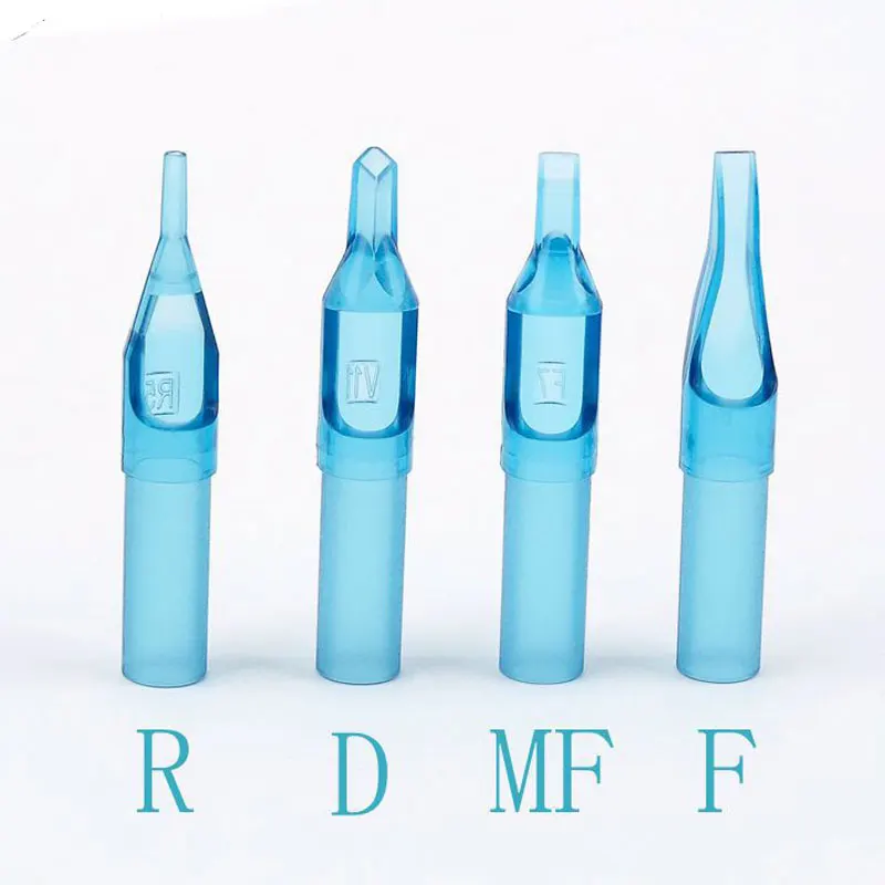 Kissure 50Pcs Disposable Tattoo Tips blue Color Sterile Nozzle Tip Tattoo Needle Tubes Tattoo Machine Accessories