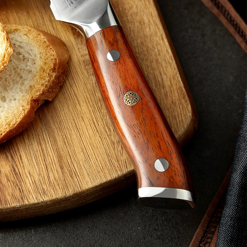 
9 inch high carbon damascus steel kitchen bread Knife 