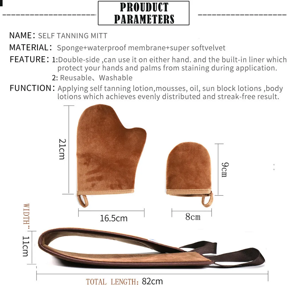 
Lotion applicator tool pull back strip 3 packs brown black pink self tanning mit sets 