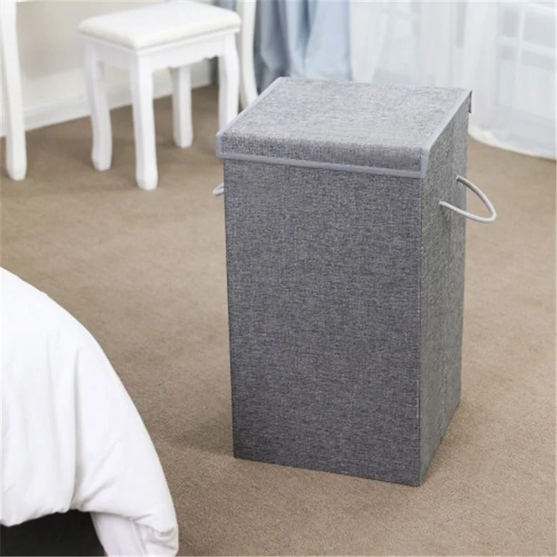 Jinliu Fabric Double laundry baskets with detachable lid