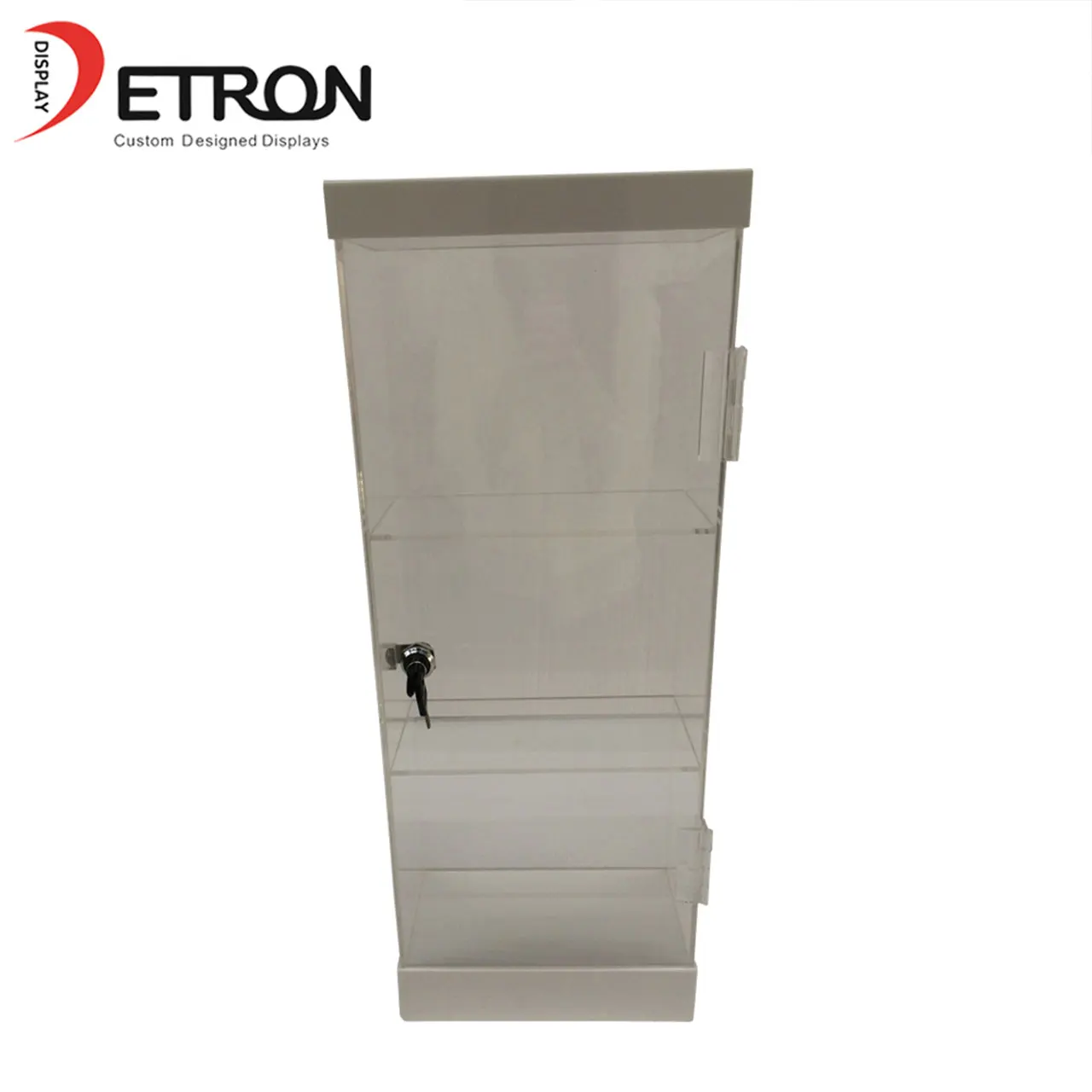 Modern Wine Bottles Display Holder and 3 Tier Counter Top Acrylic Free Standing Tabletop Display Wine Display Cabinet