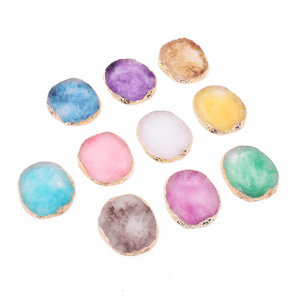 Nail Art Tools Rounded Nail Polish Gel Color Mixing Tray Washable High Quality Resin Mixing Palette