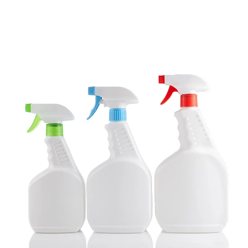 Minimalist Plastic Hdpe 500ml 750ml 1000ml 1 Liter clear White Liquid Detergent Bottle Trigger Spray