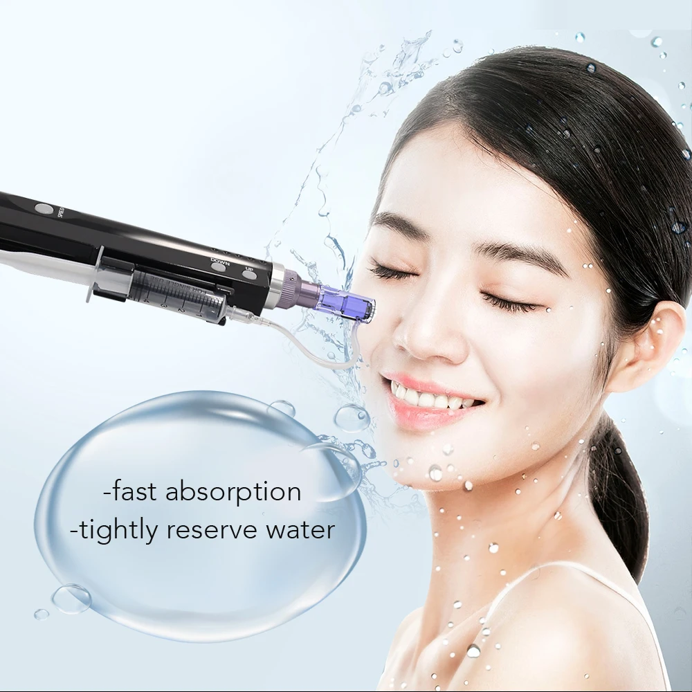 OEM manufacturer max 42 needles electrical microneedle injection led derma pen rechargeable therapy micro cartridges dermapen