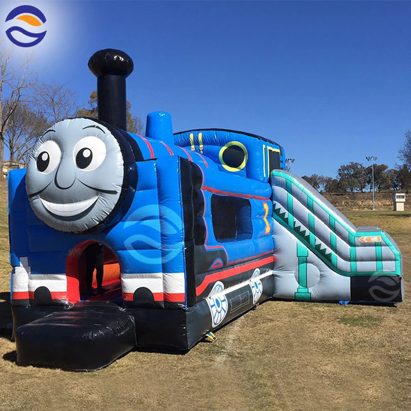 Поезд прыгать дом надувной батут с изображением паровозика Томаса Moonwalk отказов слайд комбо для детей