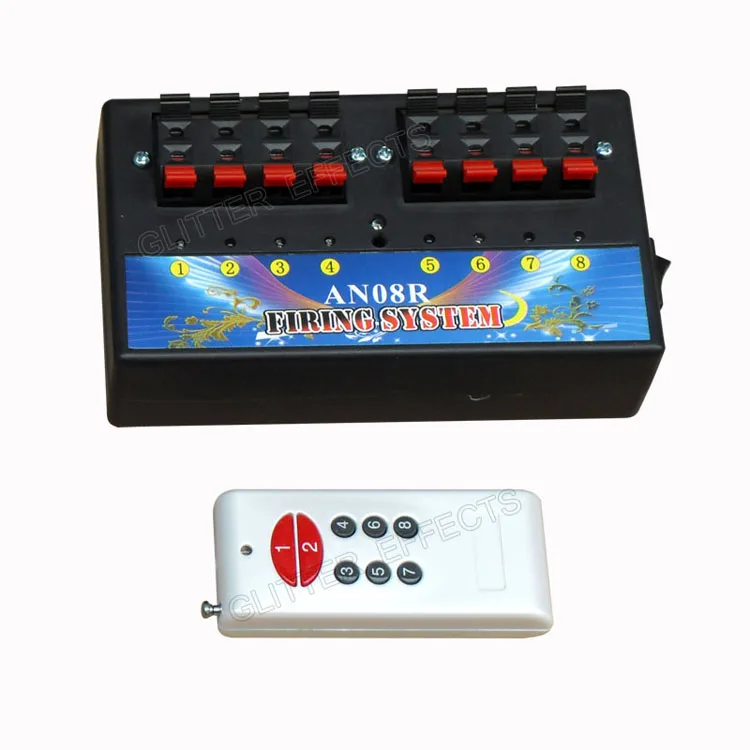 One receiver 8 cues wireless remote control fireworks ignition system for stage party