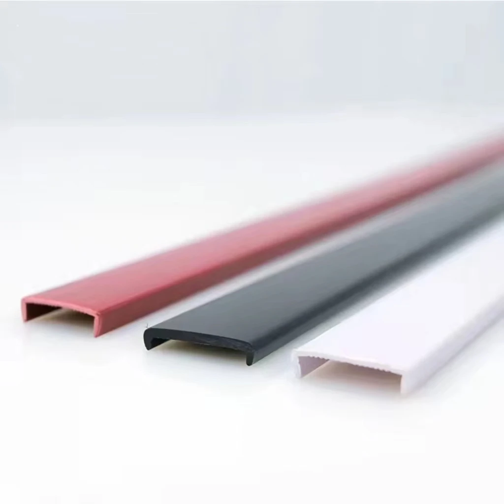 Customized Different Types of Flexible Profiled PVC Edge Banding T Shape/U Shape/H Shape Rubber Countertop Edging Strip