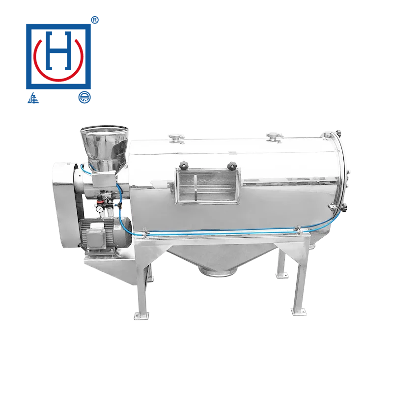 CE verified 60-800kg/h capacity Rotary screen machine vibrating herb Sifter for sticky wetness powder sieving