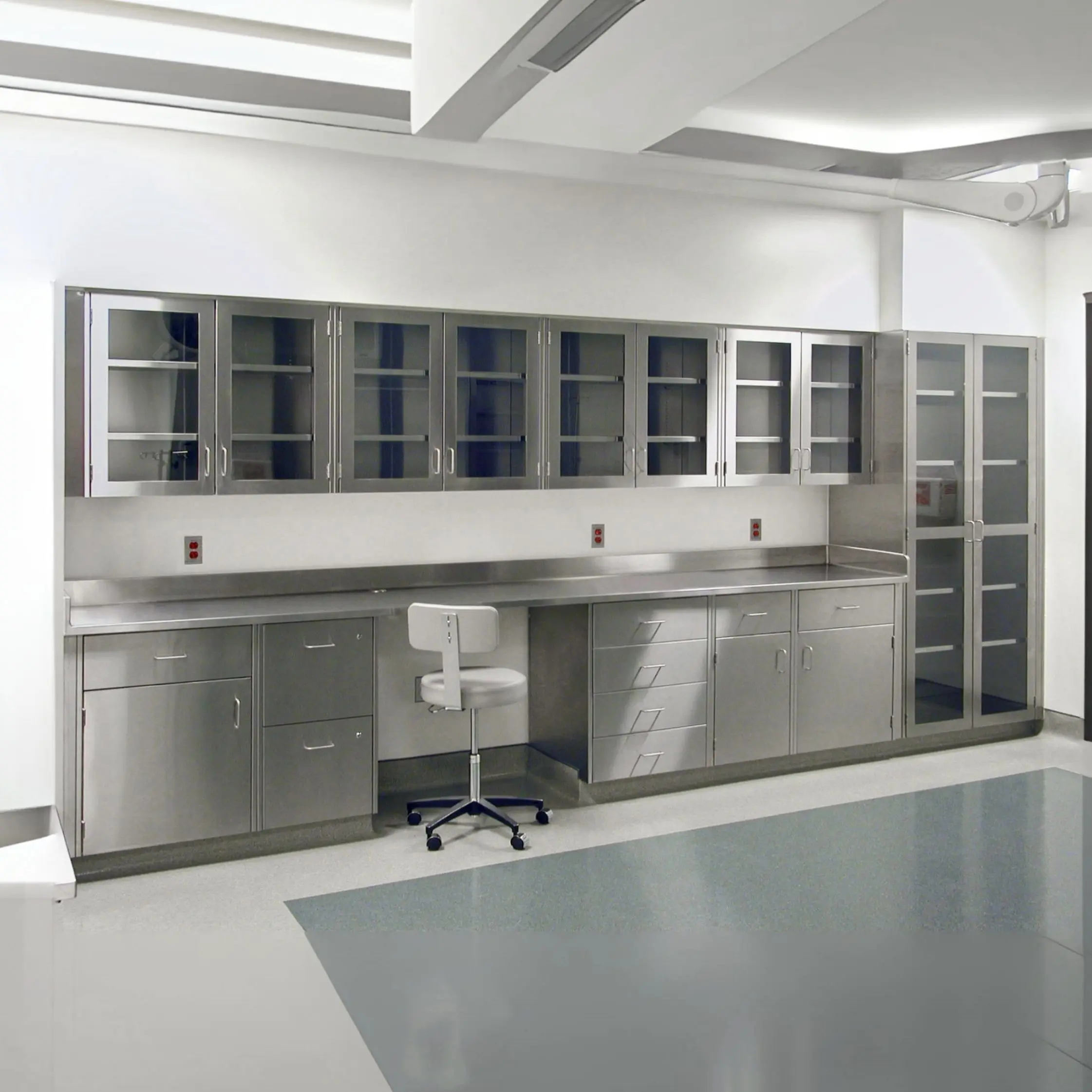 Stainless Steel Laboratory Table Chemical Resistant Work Bench Clean Room Laboratory Furniture