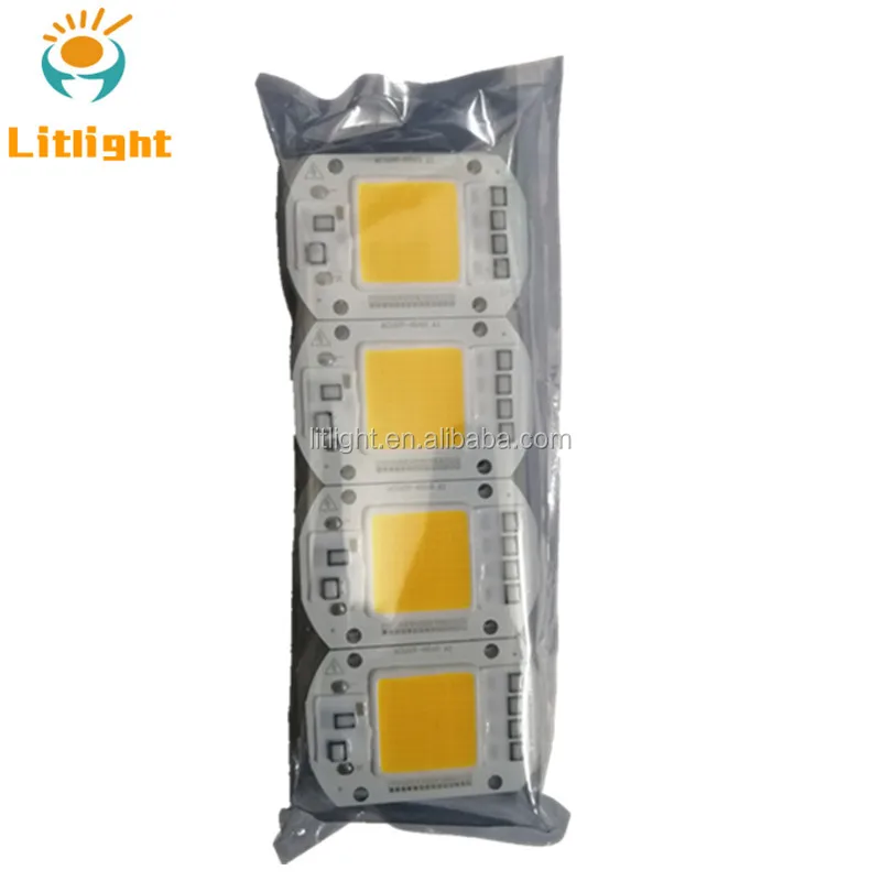 F6040 driverless White, full spectum 20W 30W 50W AC 110V 220V Input Smart IC COB LED Chip For DIY Floodlight Spotlight Grow lamp