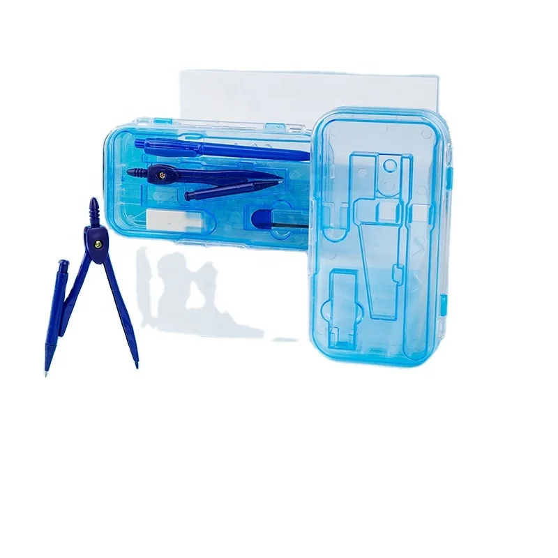 Hot Selling Metal Mathematical Geometric Protractor Drawing Ruler Compass with high quality Student Stationery