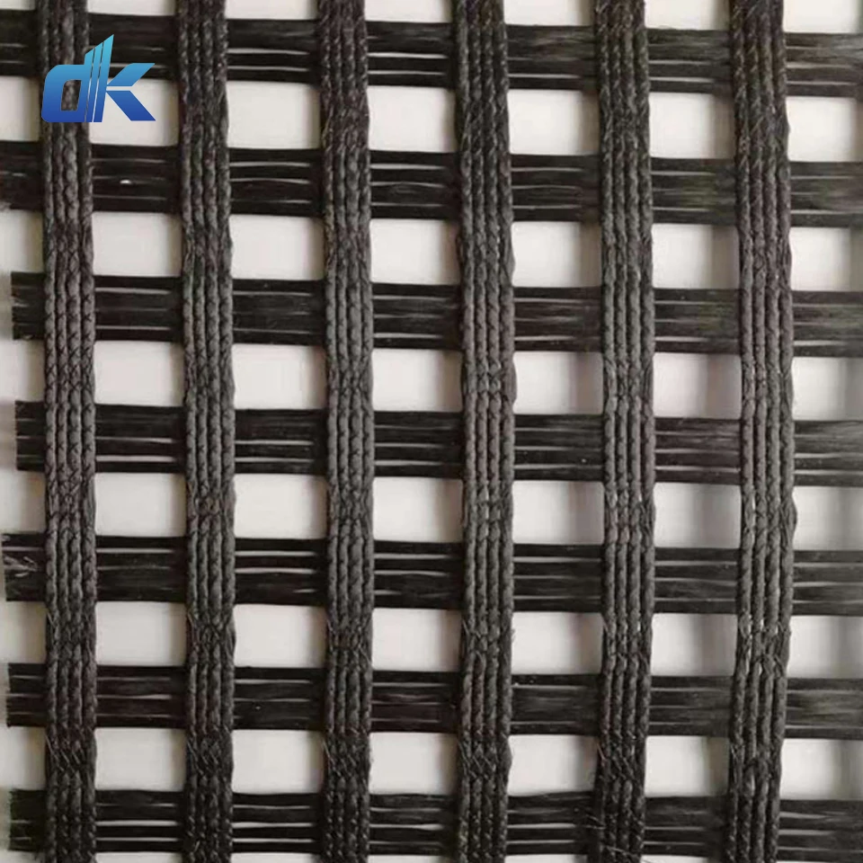 Dingkun 30KN/30KN Soil Reinforcement PET Geogrid
