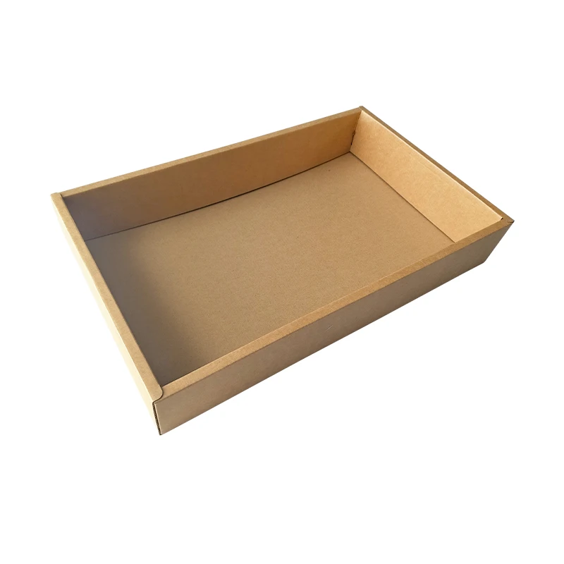 Hot Sales Large Bearing Capacity Corrugated Cardboard Durable Paper Trays Folding Size Custom Goods Packaging Display Paper Tray