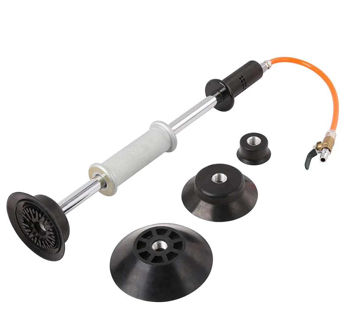 Air/Pneumatic Hose Dent Puller w/3 PCS Pad Car Dent Remover Tool Painless Dent Repair Kit Pro Slide Hammer Tools