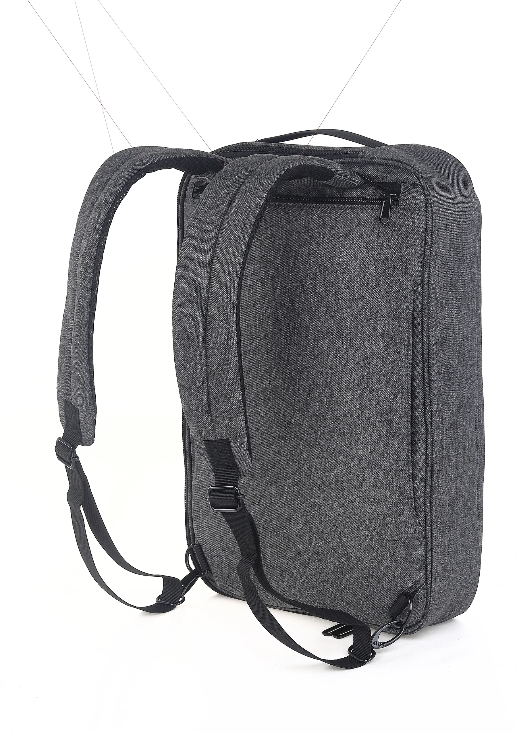 OEM 2 in 1 fashion 15.6 inch computer laptop backpack messenger bag suitable to school and business handbag for boy man student