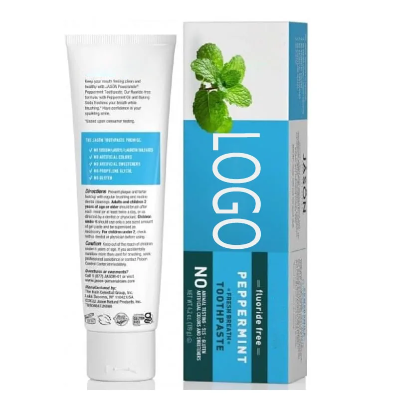 Custom Organic Mint Toothpaste Free Fluoride Toothpaste SLS Free Whiter Toothpaste For Adults And Kids