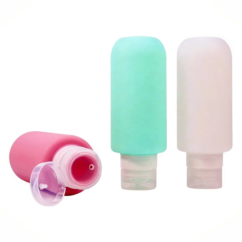 Hot sale leakproof reusable shampoo squeezable travel bottle tubes sauce squeeze bottle silicone travel bottles for toiletries