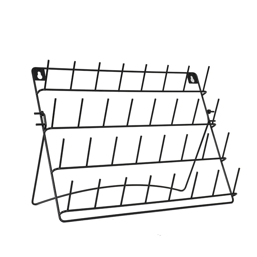 Counter-top Metal Black Sewing Stand, Coil Storage Rack for Stores