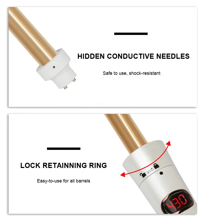 Fast Heating New Professional Label Ceramic Ionic Automatic Led Display Hair Curler  5 in 1  Marcel curling irons