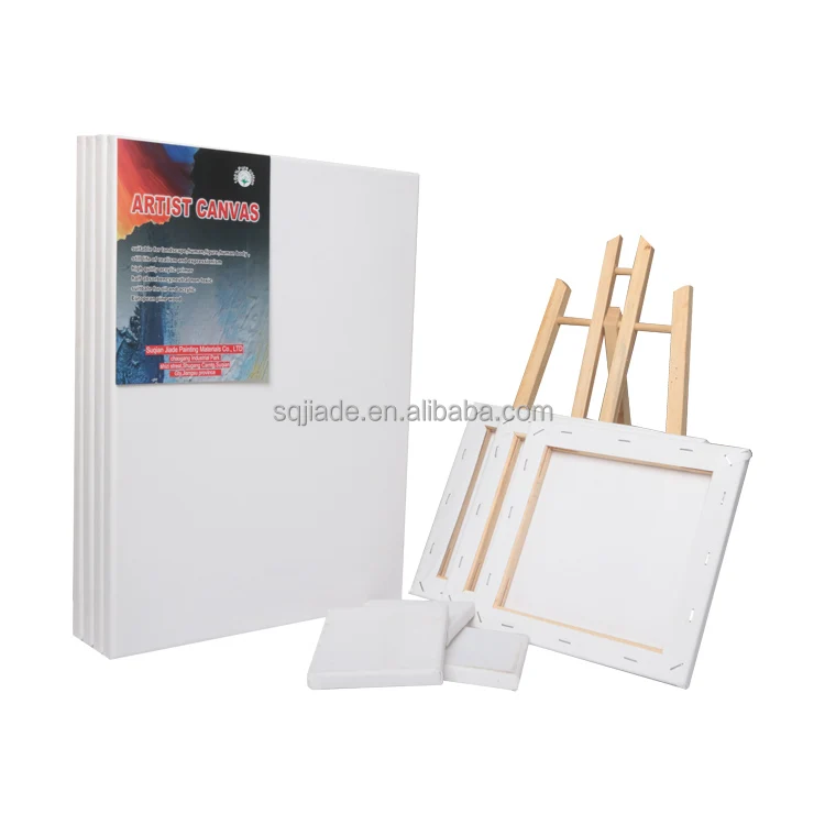 2022 Best Selling 100%cotton stretched canvas board Blank art Canvas set for painting