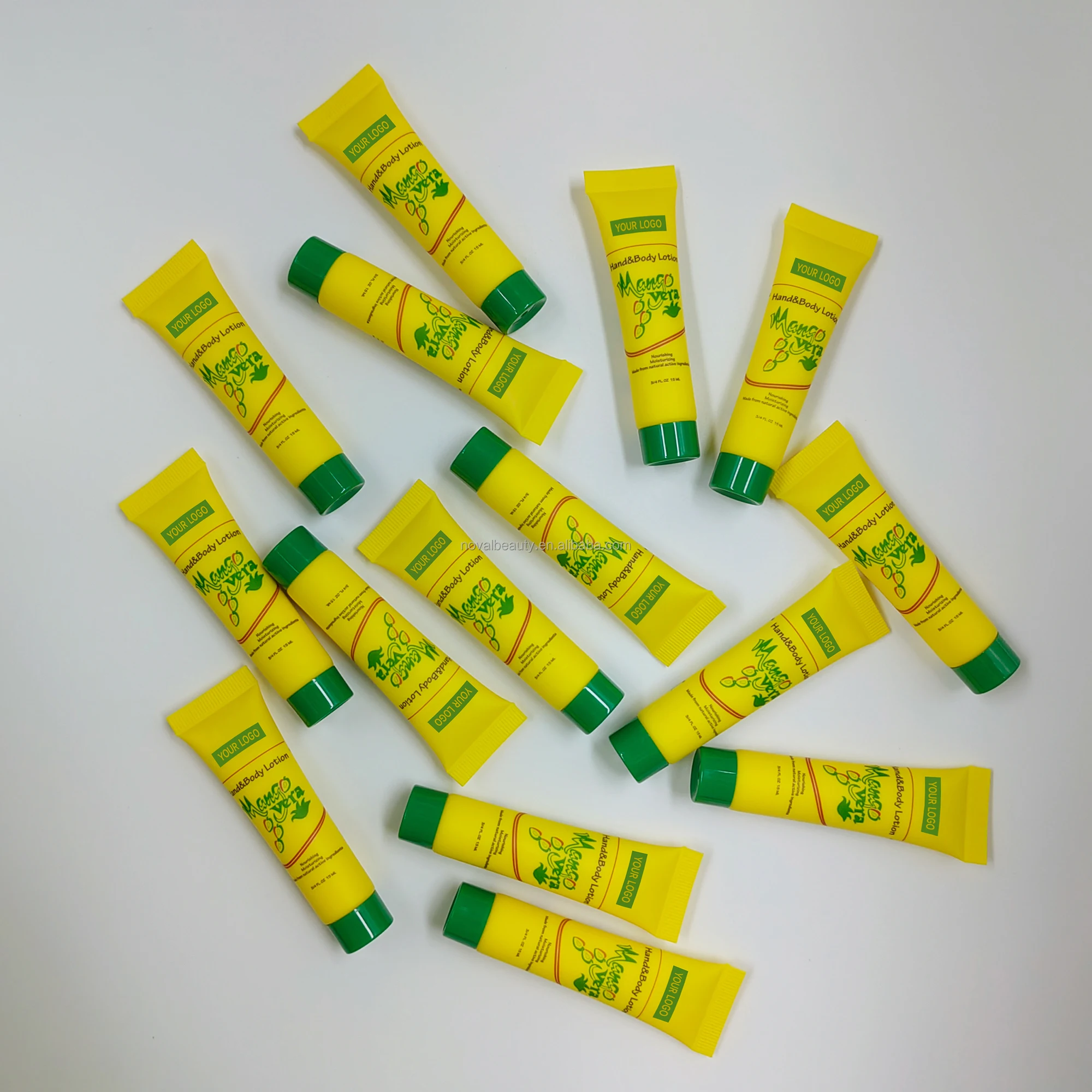 72pcs/jar 15ml Hand Body Lotion Sample Tube Packaging Mango Vera Mini Hand Cream Lotion for Dry Skin