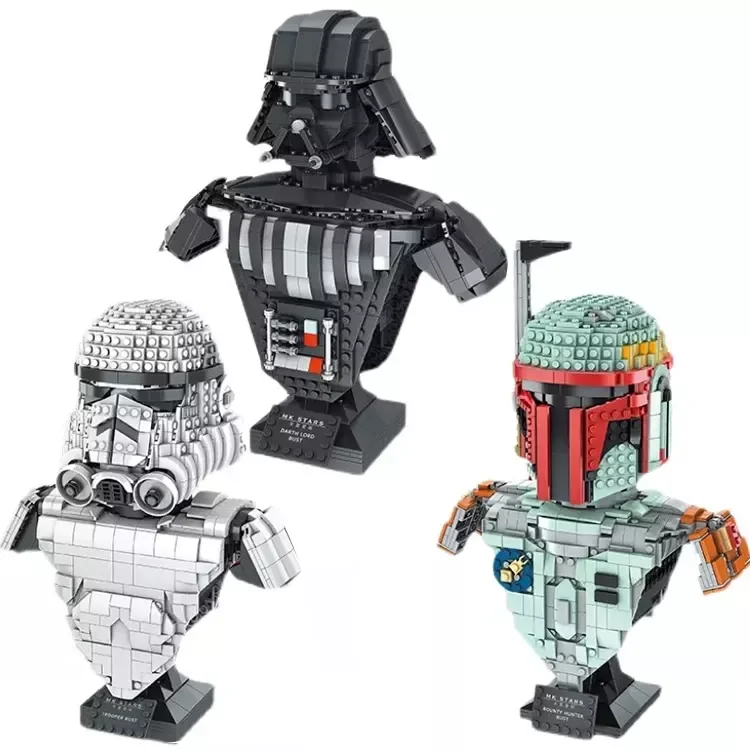 New Product Mould King 21020-21022 building block wars Vader half body model star ABS Plastic Ornament Gift