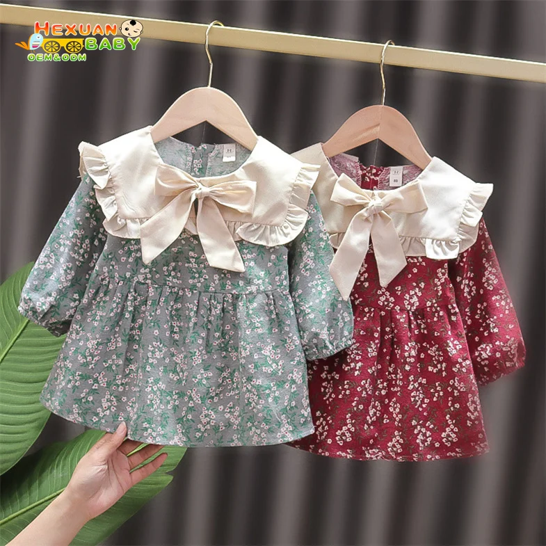New arrival spring kids dress western style children princess dresses 0-1 year old girl dress baby girl frocks