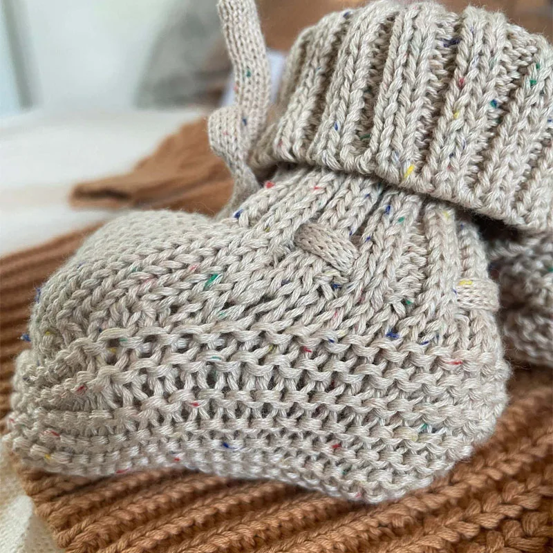 Customization Baby Knitted Booties Crochet Toddler Eco Friendly Soft Newborn Wool Socks