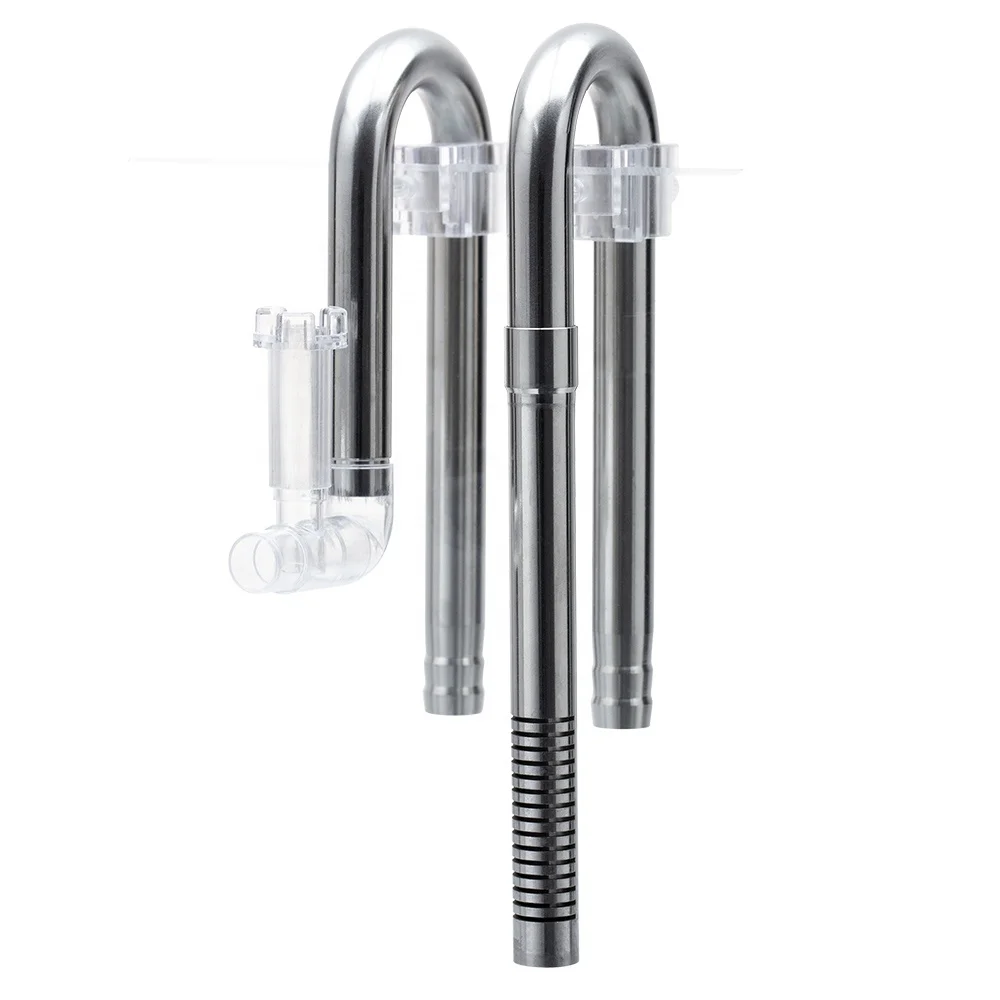 AQUAPRO NVS Stainless Steel oil Removal Skimmer Set Fish Tank Accessories Water Plant Inlet and Outlet Pipe Aquarium Equipment