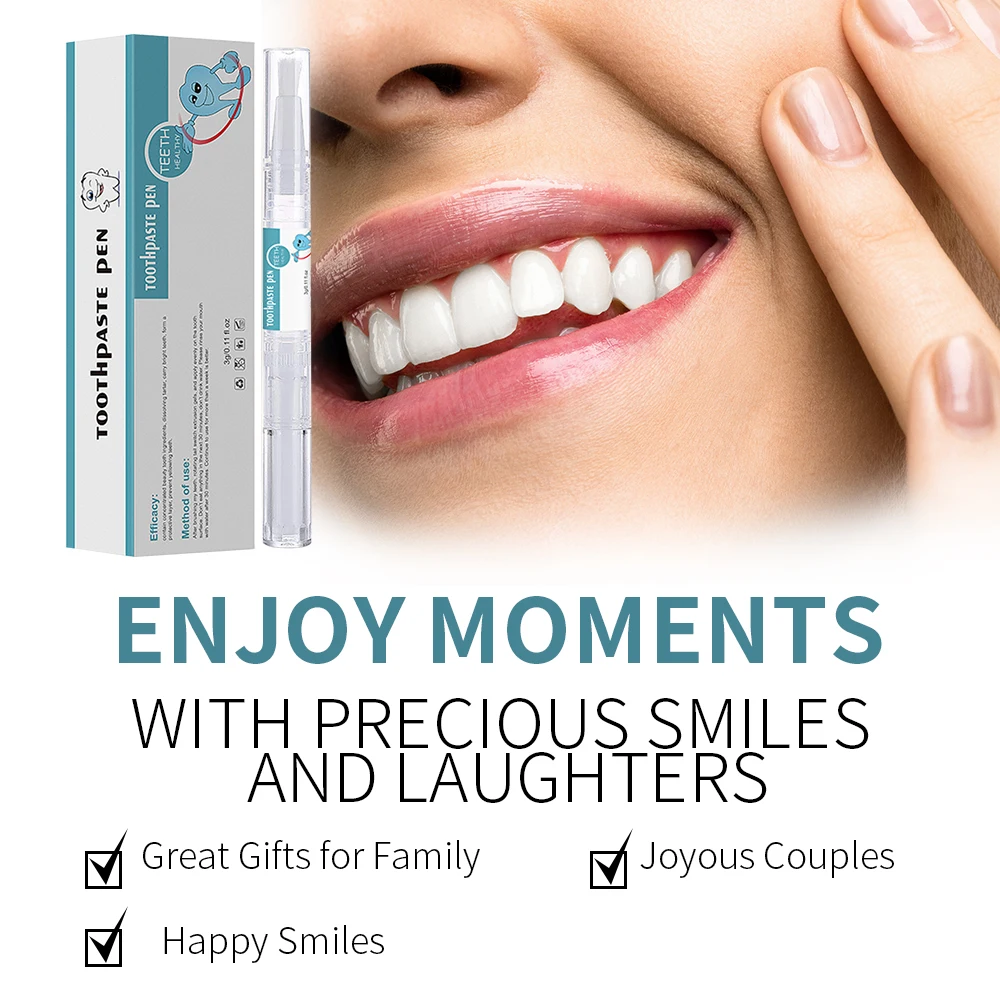 Professional Travel-Friendly Teeth Whitening Pen Whiten Teeth Stain Remover Tooth Whitening Bleaching Pen
