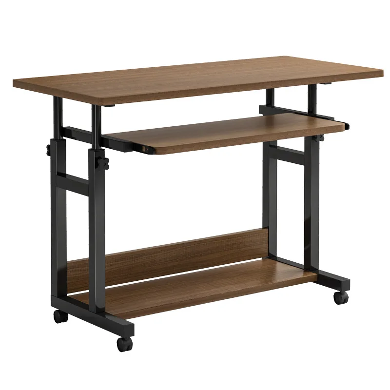 Computer Desk With Keyboard Laptop Bed Tray Desk Portable Wooden Laptop Table With A Roller