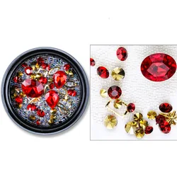 Diamond Crystals Nail Art Rhinestones3D Nail Pearl  Metal Jewelry DIY Nail Charms Accessories