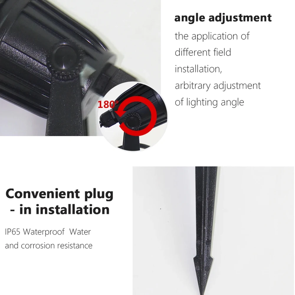 New products warm light RGB solar garden light waterproof 3w 5w ABS lamp material Solar garden lights in the ground