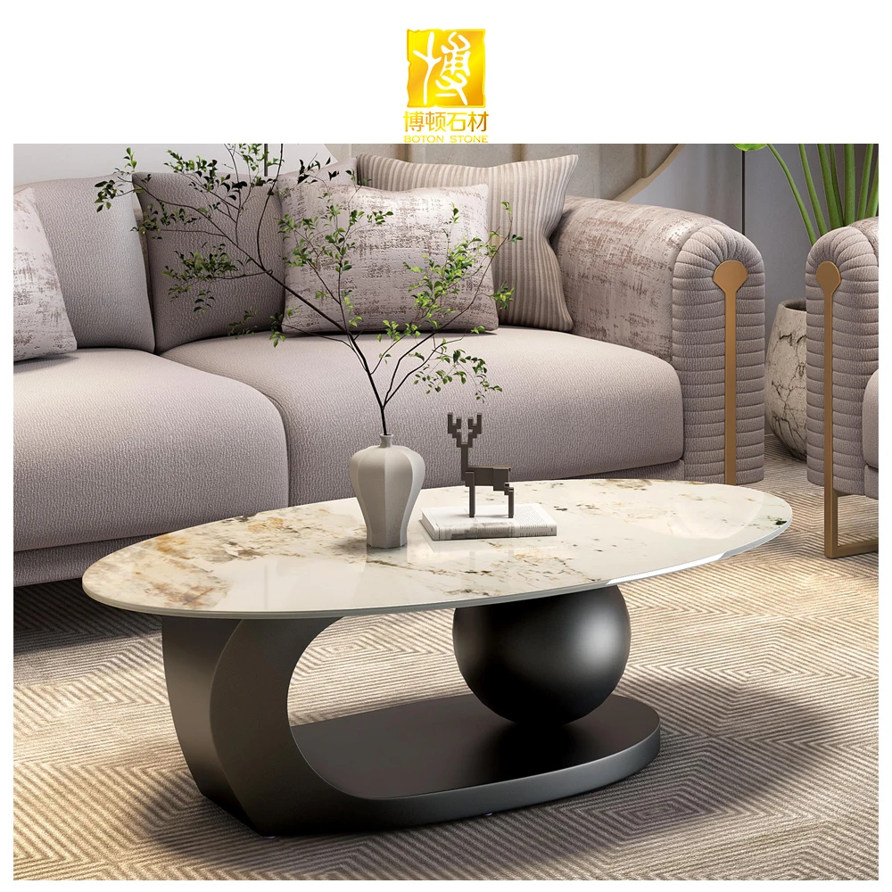 BOTON STONE Natural Stone Luxury Furniture Modern Fashion Dining Table Set Living Room Marble Centre Tables