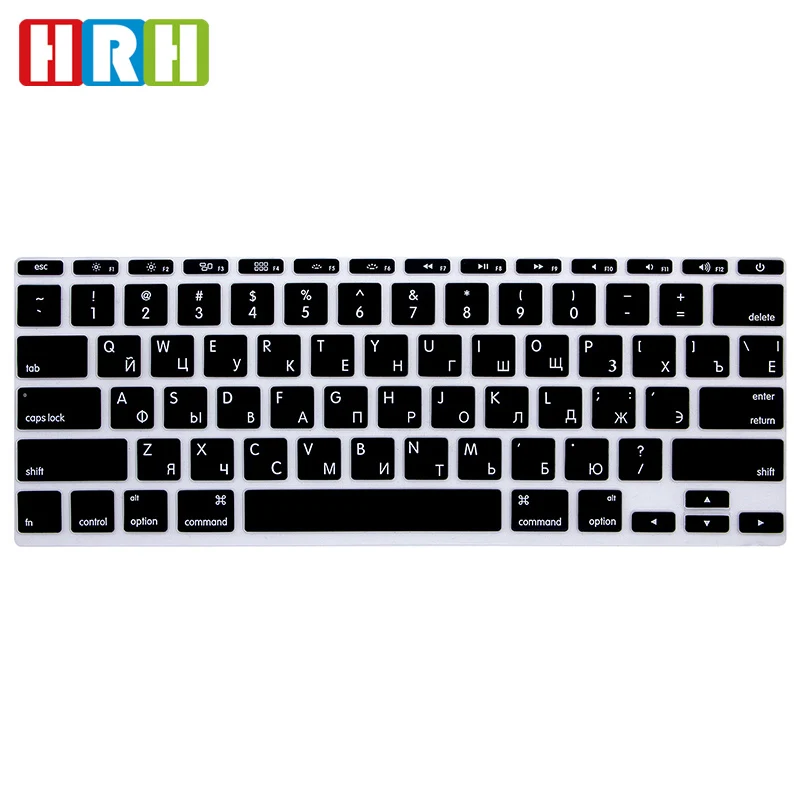 Силиконовая клавиатура для ноутбука с защитным чехлом клавиатуры на русском языке macbook air