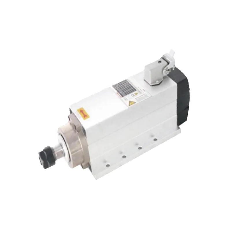 Motor manufacturer Square Spindle 1.5kw 220V 380V High Power 24000RPM Air Cooled Spindle Motor For Milling Machine With CE