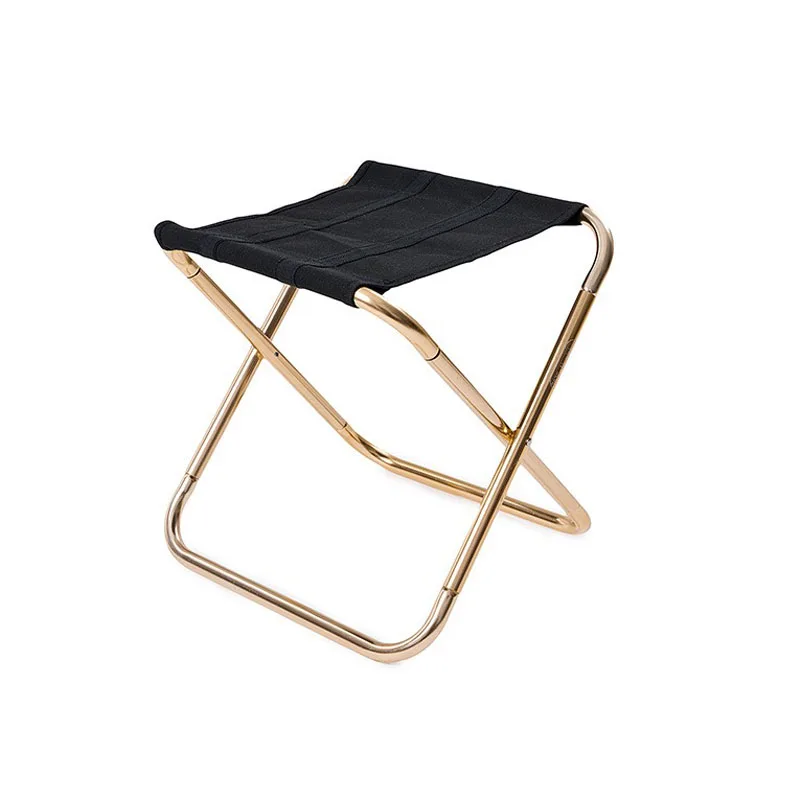 Wholesale outdoor picnic 7075 aluminium alloy stool with carry bag folding portable lightweight camping hiking fishing stool