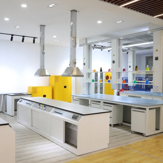 Customized Phenolic Resin worktop Microbiology Laboratory Tables Lab Island Bench