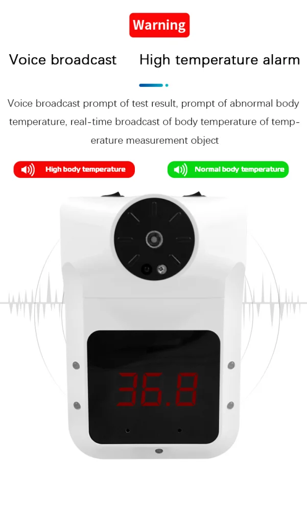 Wholesale Wall Mounted No Touch Automatic Digital Temperature Measuring Body Infrared Thermometer
