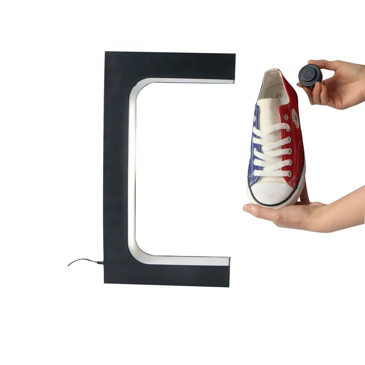 2022 Newest Acrylic Magnetic Rotating Levitating Shoe Display Floating Sneaker Stand for Advertising Exhibition Show in Store