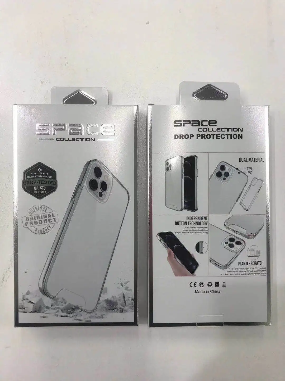 Crystal Slim Phone case Shockproof TPU+PC Space case mobile phone accessories for iphone 7 plus XR XS MAX