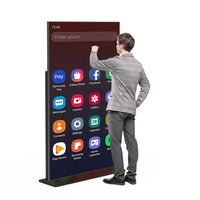 2024 New Advertising machine 75 86 inch 4K Full-Screen Vertical Advertising Touch display digital advertising board for indoor