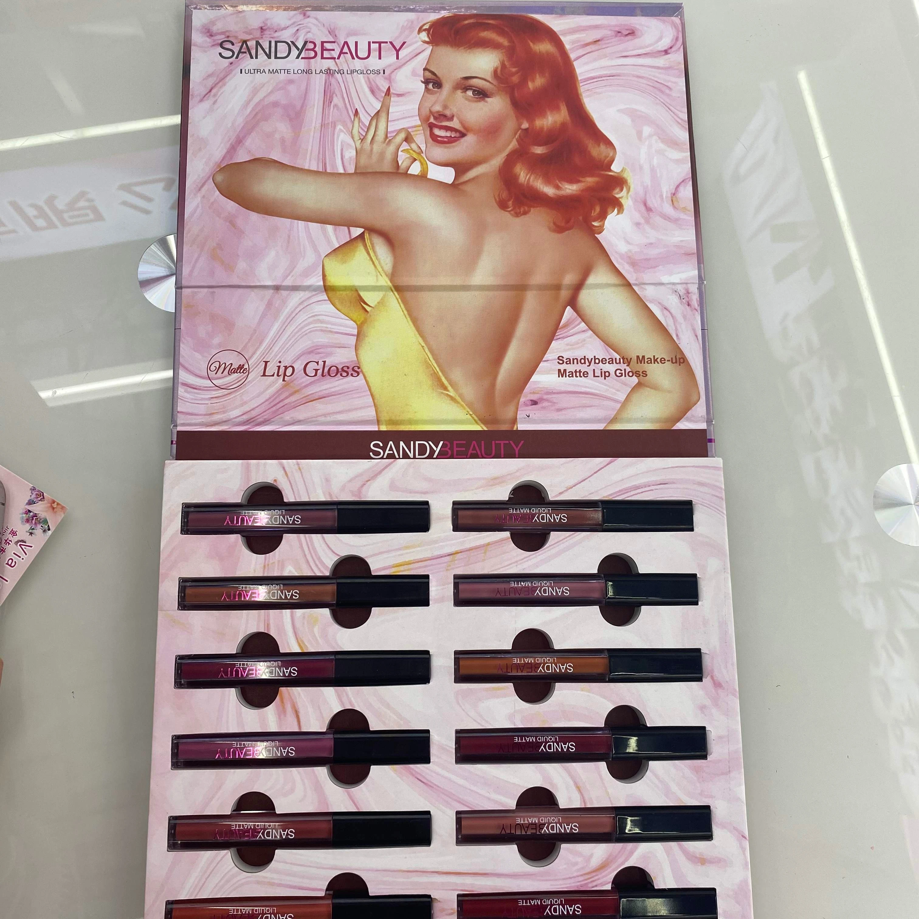 
2020 Wholesale Glitter Lipstick Liquid Makeup Waterproof Metallic Lip Gloss Set Long-lasting Shimmer Metal Lipstick 