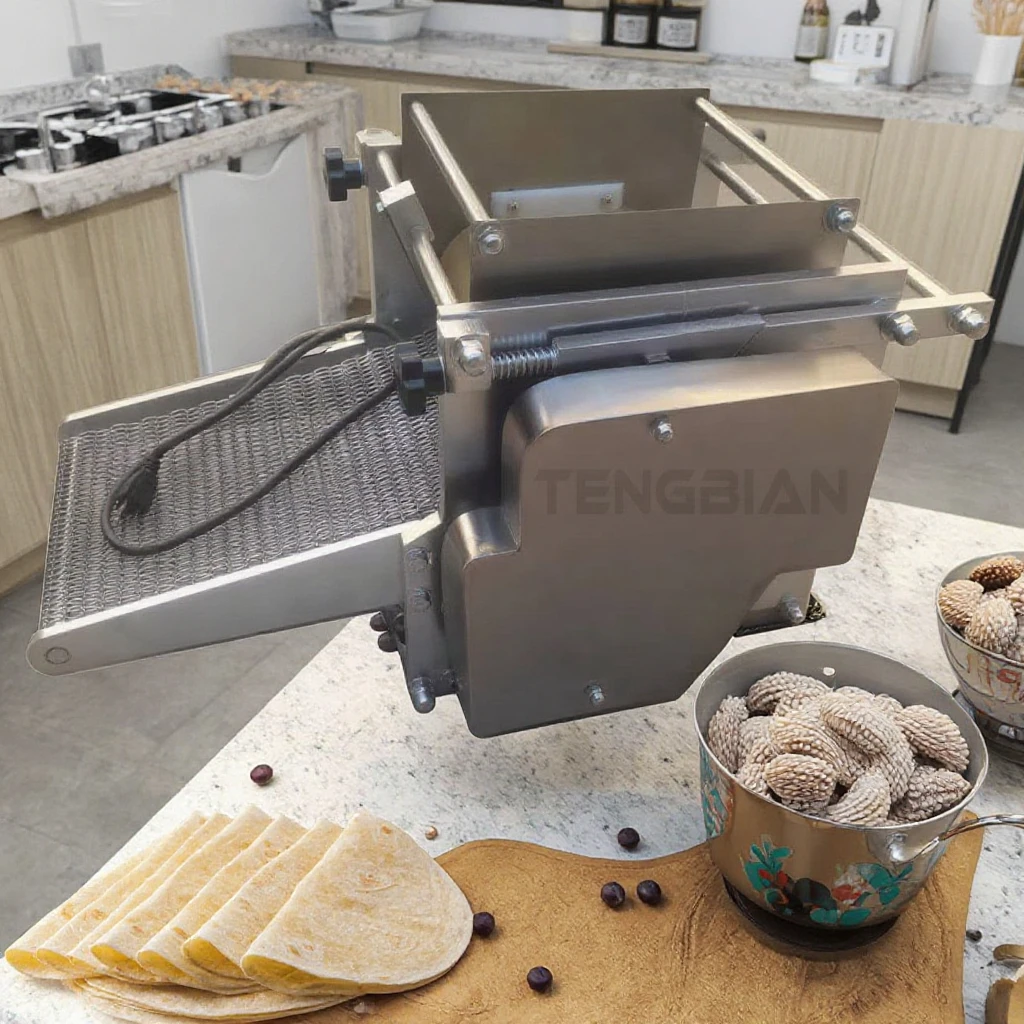 Automatic Chicken Breakfast Taco Wrap Crisp Press Burrito Maker Machine Grain Product Making Machine for Pita Tortilla Wrapper