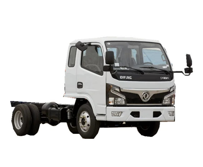 EuroIII Dongfeng 5ton Light Duty Lorry 4*2  Single Row Van Transporter Chassis 82HP 6 Wheels Cargo Truck Chassis  For Sale