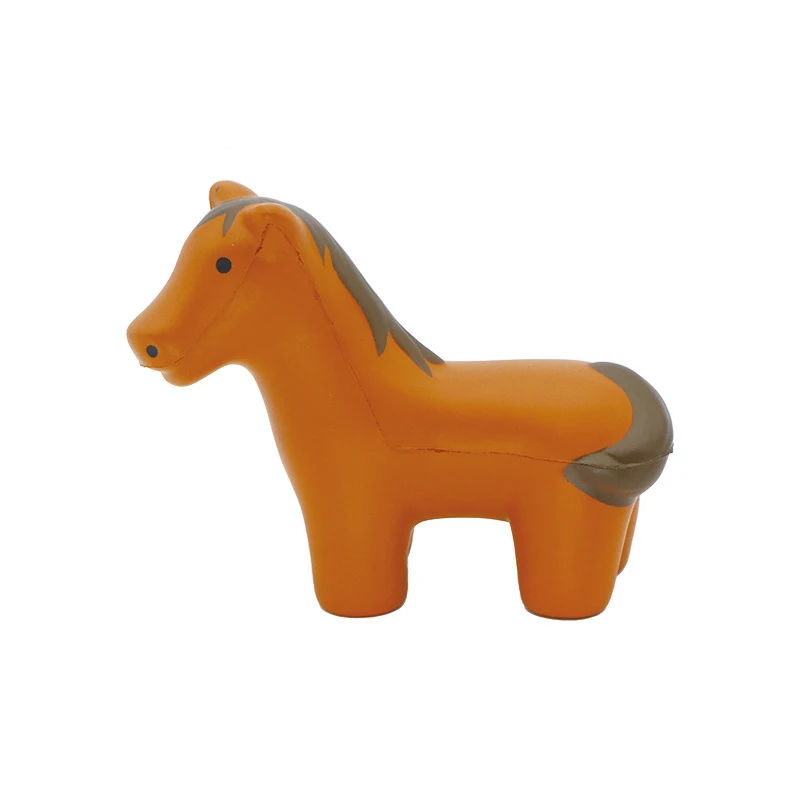 custom pu foam anti stress horse fidget reliever toy for promotion